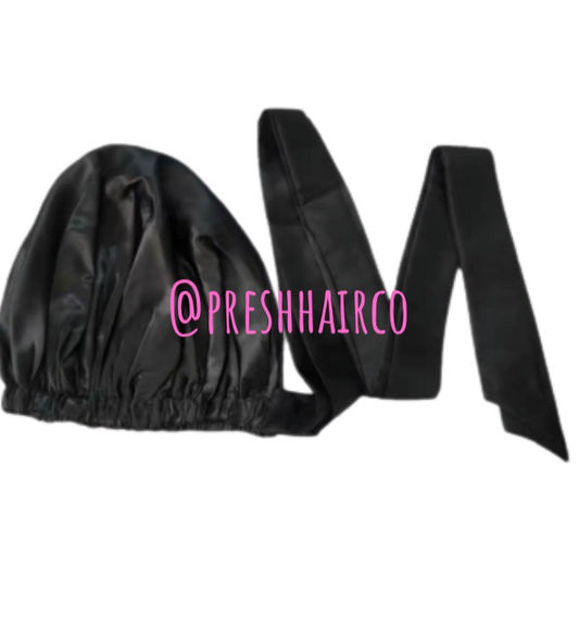 Black Wrap Bonnet