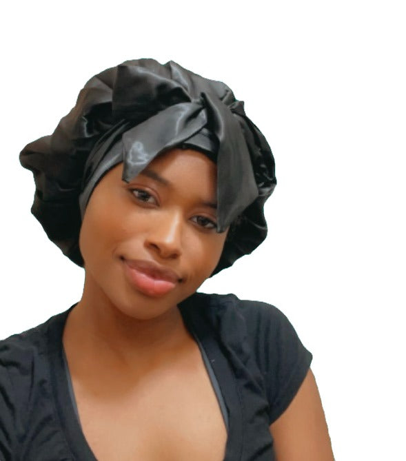 Black Wrap Bonnet