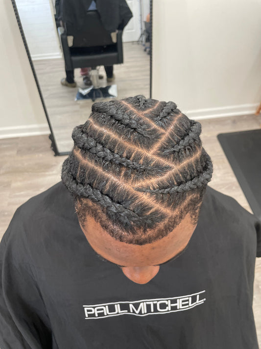 Scalp Braids with style( no added hair)