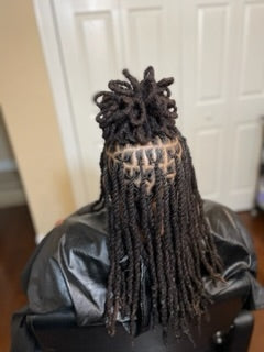 Loc Retwist & style (Midback 14”-16”)